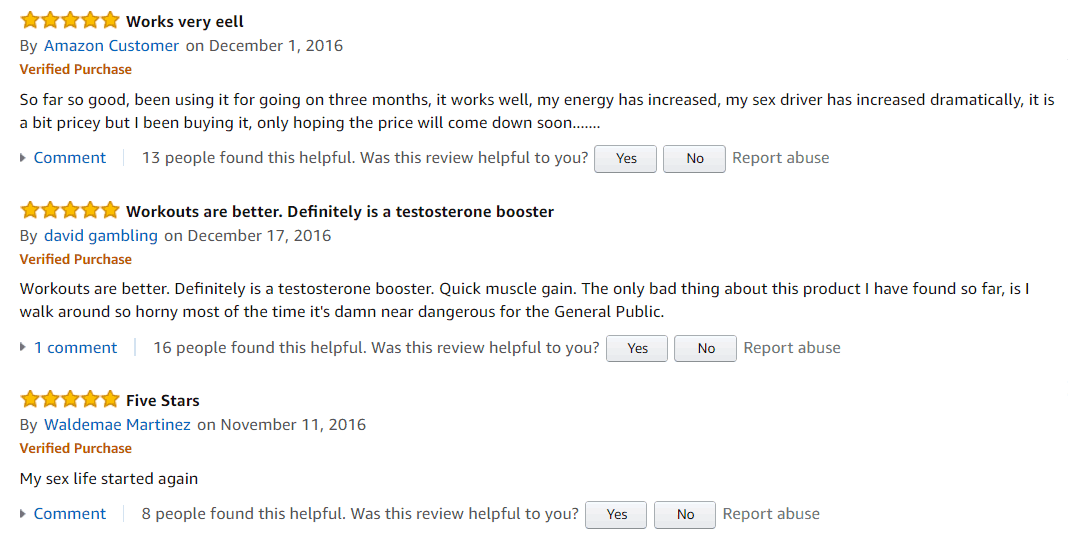 Testro-X 5 star reviews