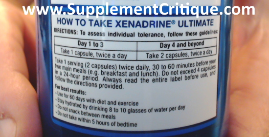 how to take xenadrine ultimate