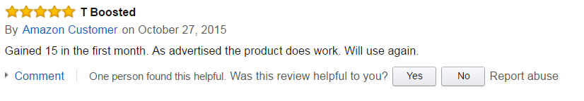 positive review of test reload on amazon