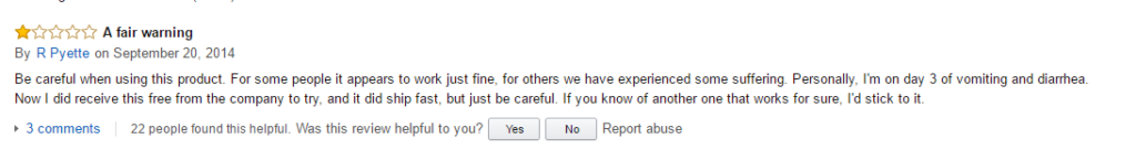 Leyzene Amazon side effect review image