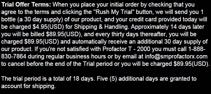 profactor terms and conditions