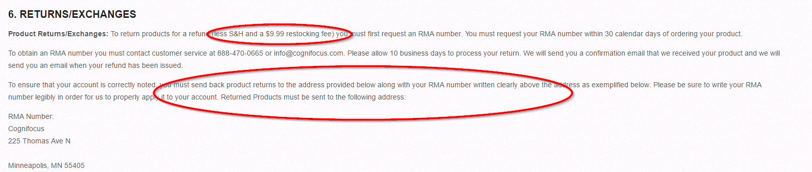 Cogniflex Return Policy