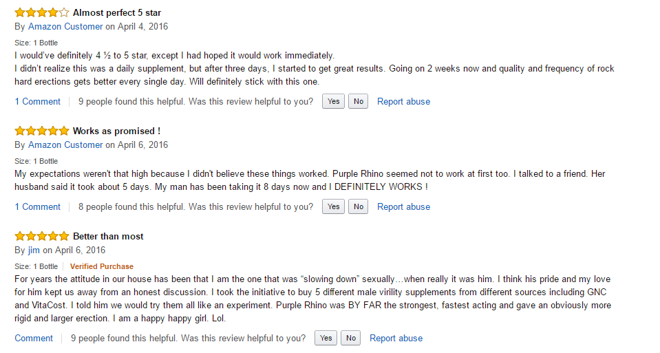 Purple Rhino Amazon Positive Reviews