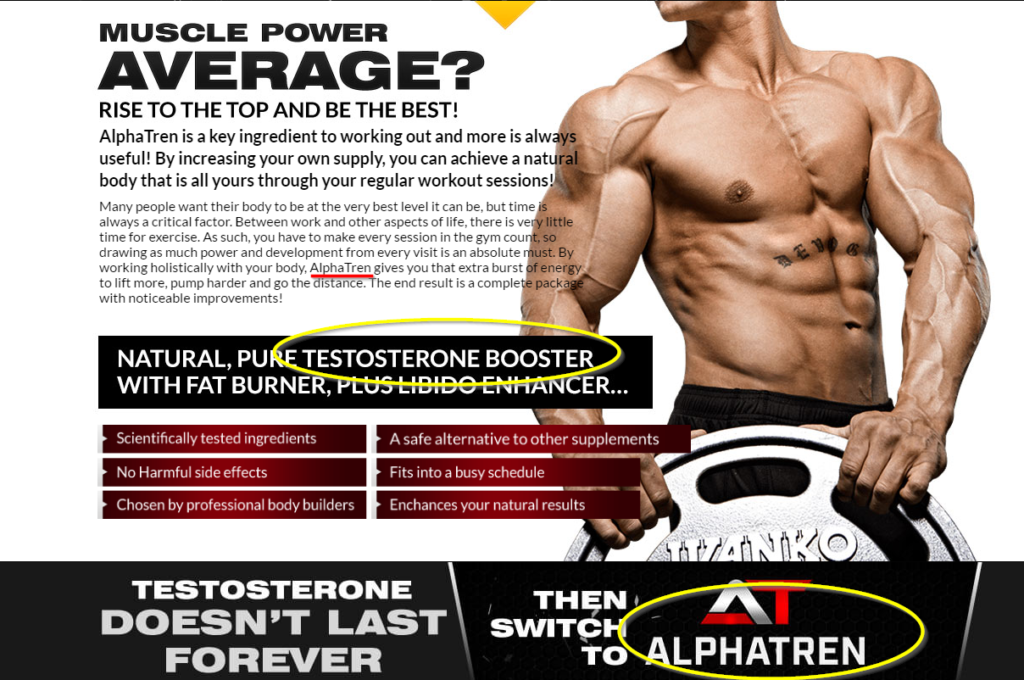 Alpha Tren Testosterone Booster Image