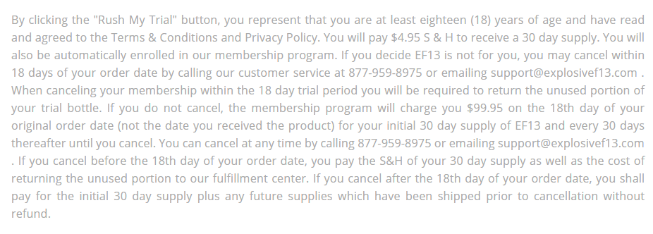 ef13 free trial terms and conditions