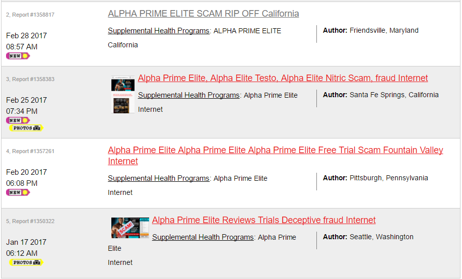 Alpha Prime Elite Ripoff List Image
