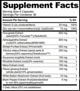Nugenix Maxx Ingredients