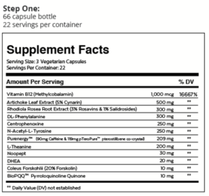 Qualia Ingredients Image Step One