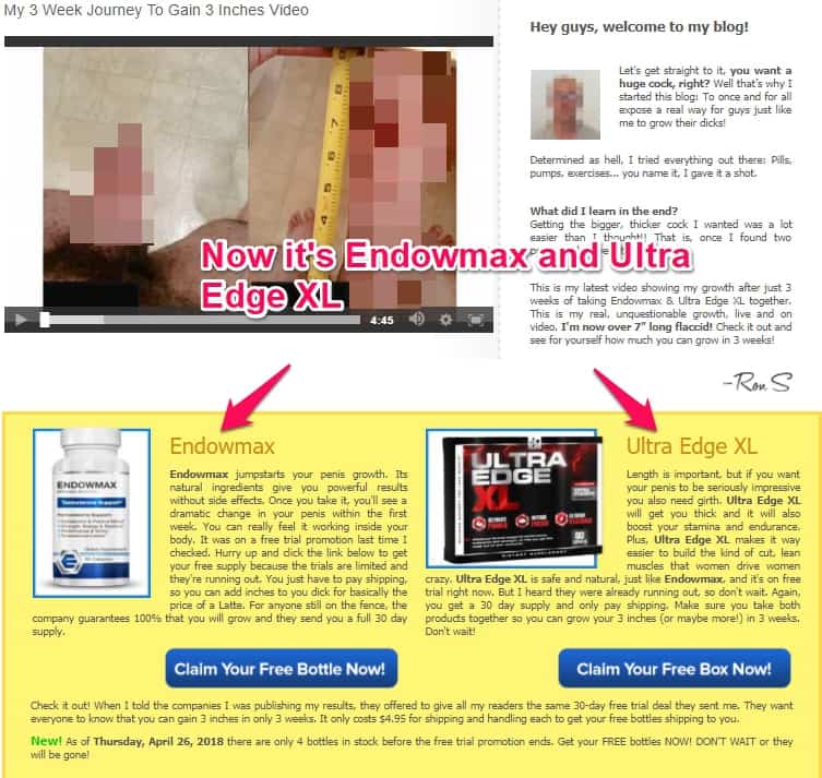 endowmax and ultra edge xl