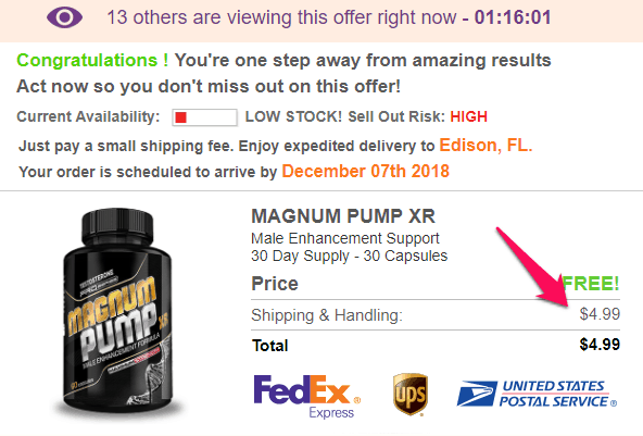magnum pump xr shipping