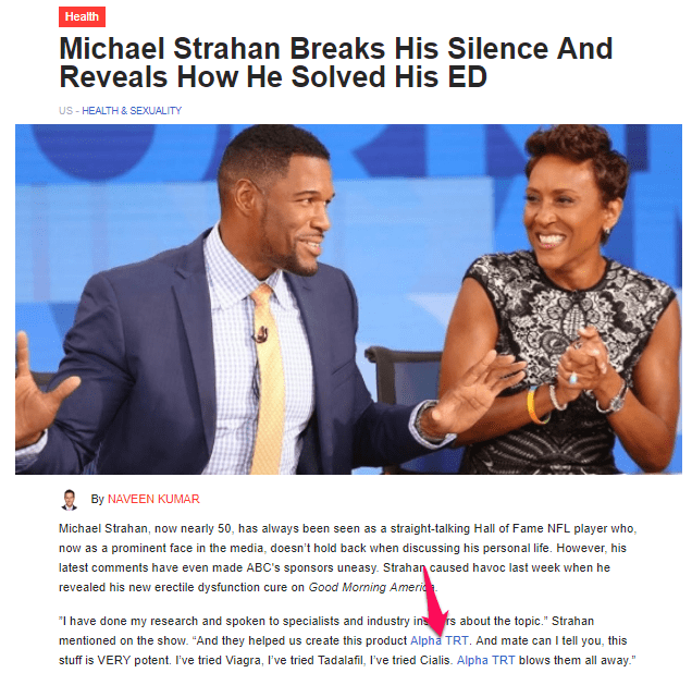 michael strahan ed pill