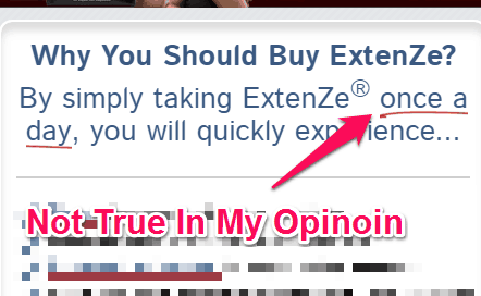 dont need to take extenze once a day