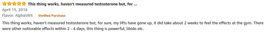 AlphaViril Amazon Review