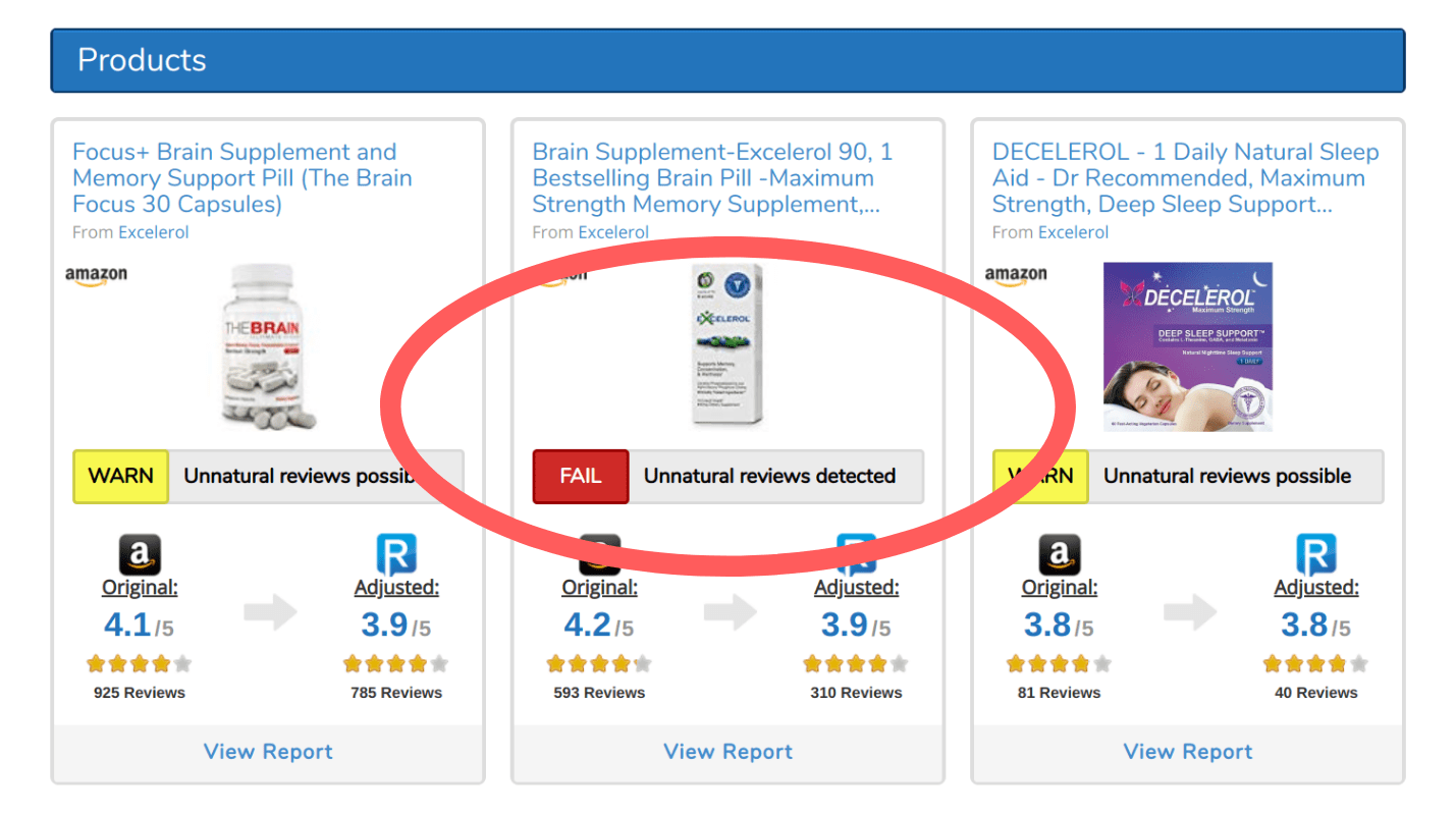 Excelerol has fake reviews