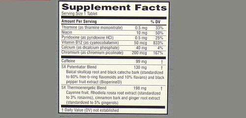 Ripped Fuel Extreme supplement facts