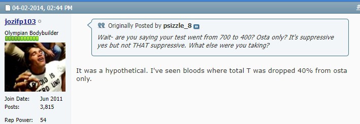 does ostarine cause testosterone suppression