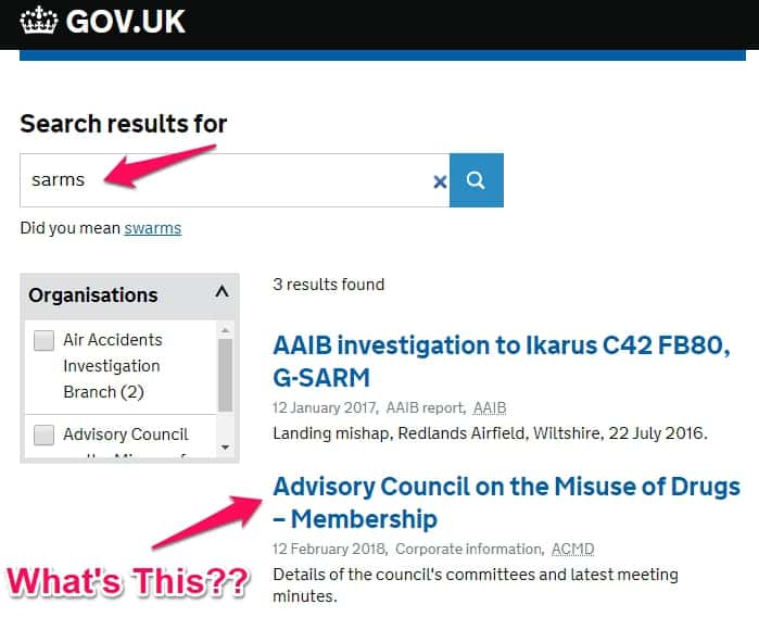 UK ministry of health search