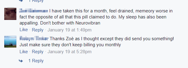 NeuroVibran Facebook Comments Product