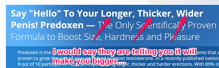 predoxen size increase claims