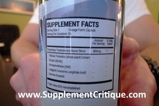 steelcut testosterone ingredients label