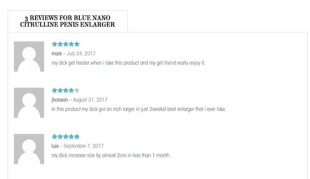 BlueNano Citrulline Testimonials Image