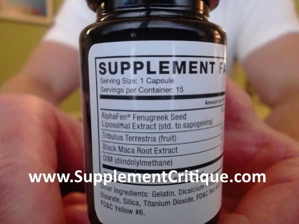 alpha king testosterone ingredients label