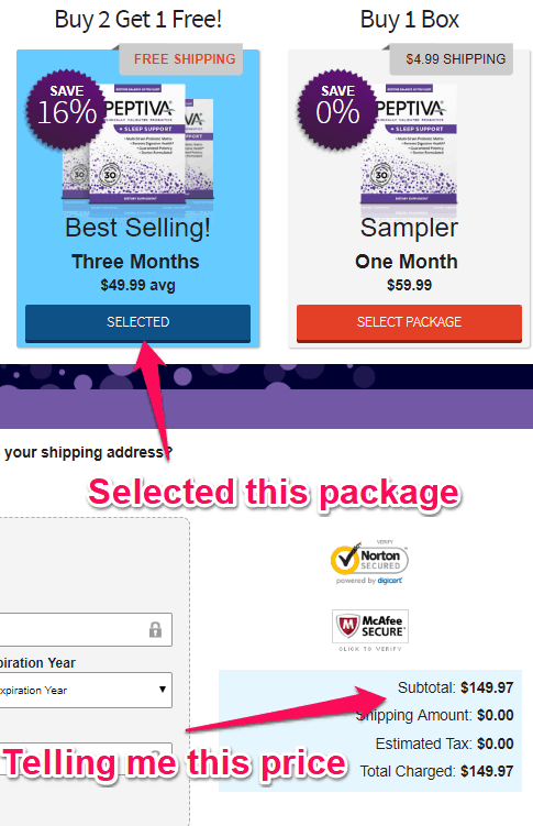 peptiva pricing issues