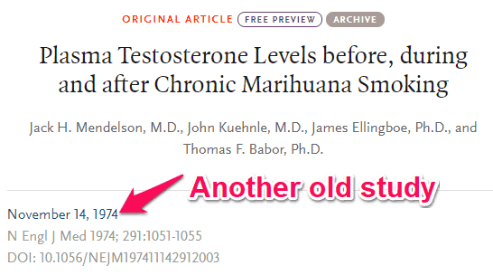 another old study of marijuana and testosterone