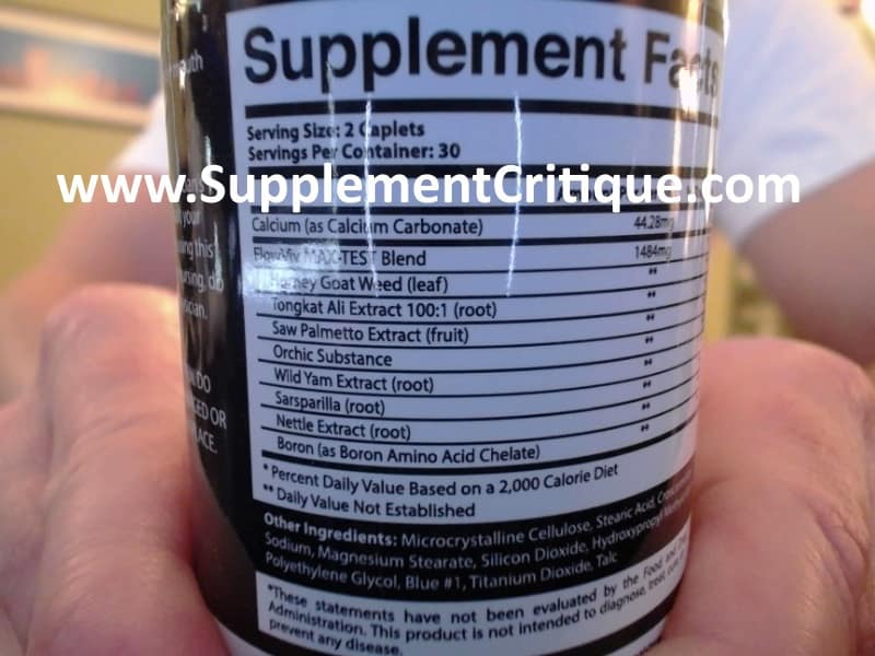 testomenix ingredients label