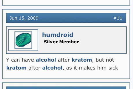 side effects from mixing alcohol and kratom