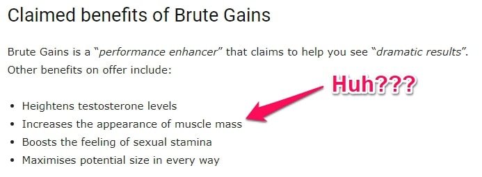 brute gains supplement claims