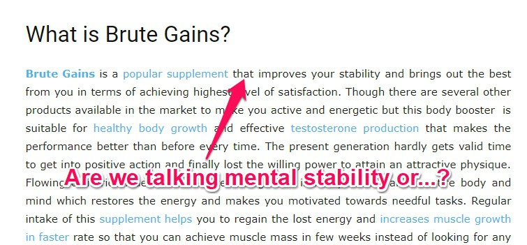 false claims about brute gains