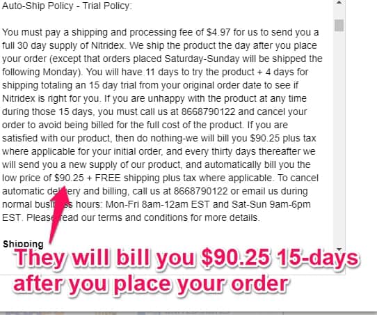 nitridex free trial is a scam