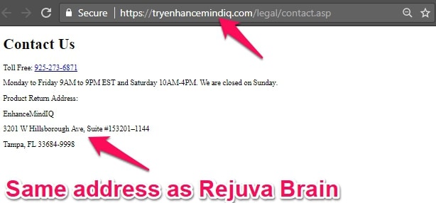 rejuva brain address