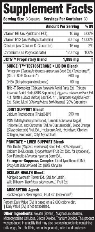 jxt5 ingredients label