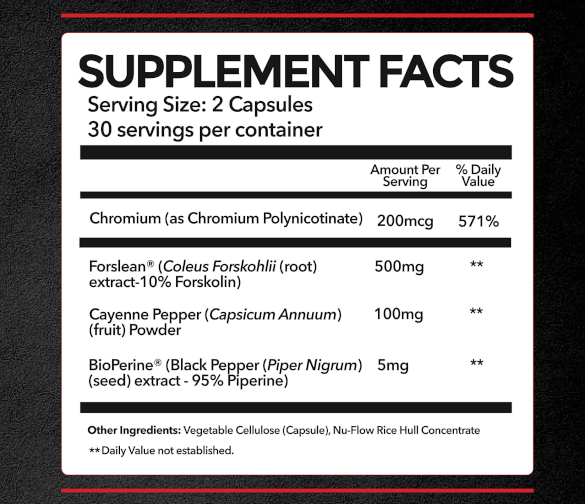 primegenix calm lean ingredients label