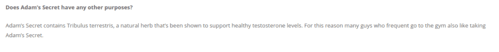 Adam’s Secret Review | Supplement Critique