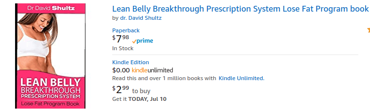 Lean Belly Breakthrough is not sold on Amazon