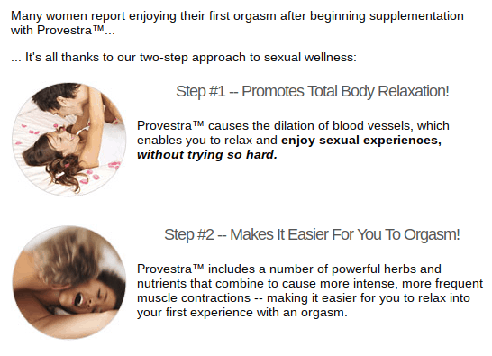 Provestra claims to help women have better orgasms
