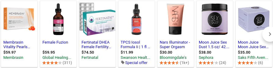 Female sex enhancers can get expensive