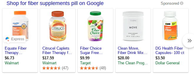 Fiber pills are cheap
