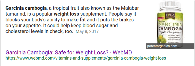WebMd on Garcinia Cambogia, an ingredient in Slimfit 180
