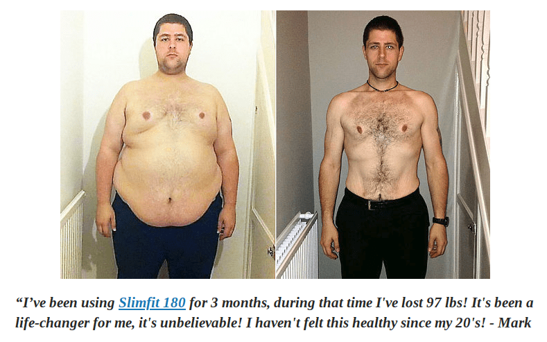 Another fake before and after of slimfit Shark Tank weight loss scam