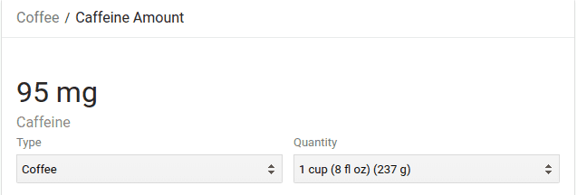 The amount of caffeine in Brickhouse Nutrition Dawn to Dusk is about the same as in a cup of coffee