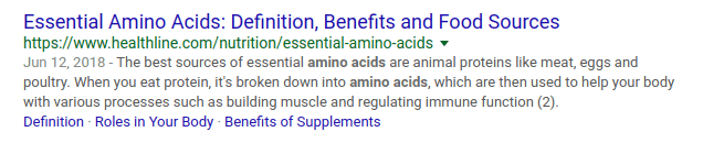 Brickhouse Amino Acid supplement, Amino acids are important and found naturally in meats