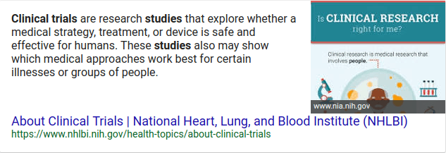 Rogue pharmacies like Pharmacy RX One links to clinical trials to build authority and trust