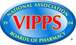 The rogue pharmacy called Pharmacy RX One does not have the VIPPS logo