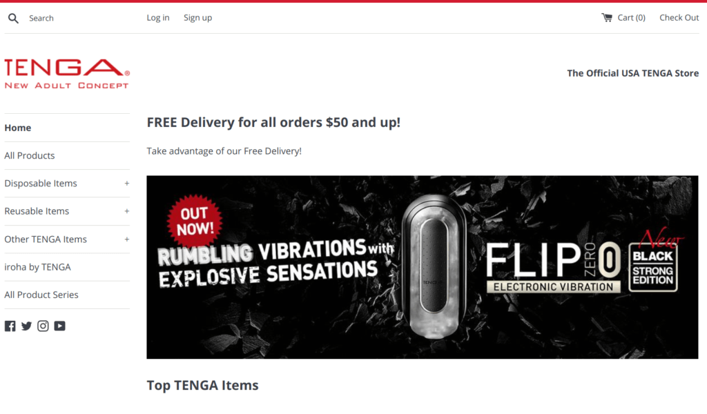 Tenga Flip Zero sex toy website