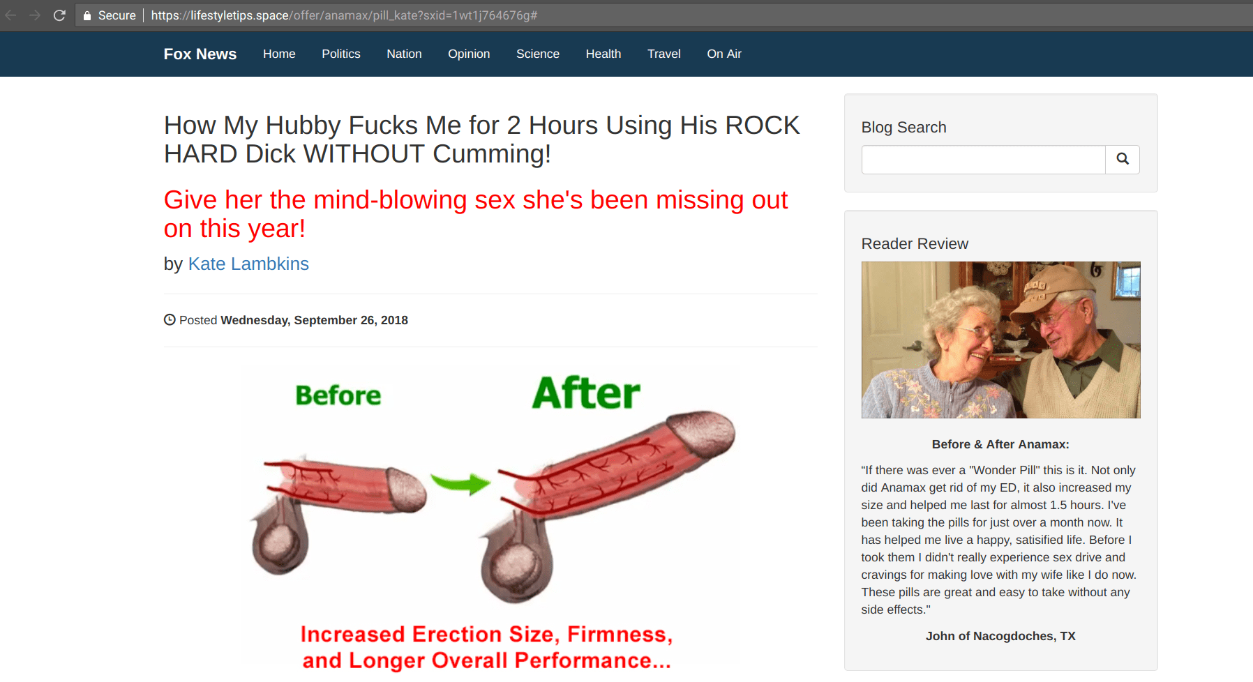 Anamax sales page is filled with lies to sell their erectile dysfunction pills