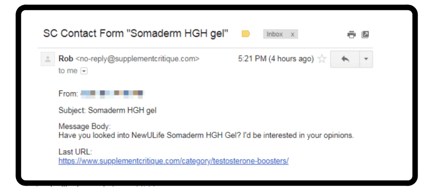 I received an email from a guy trying to get me to review Somaderm HGH